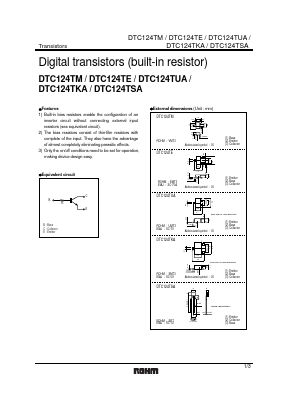 DTC124TM Datasheet PDF ROHM Semiconductor