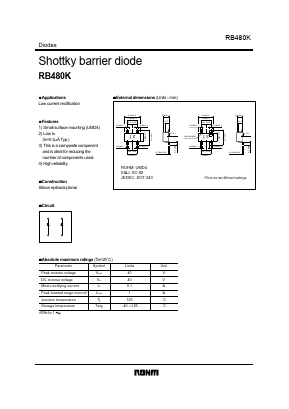 RB480K Datasheet PDF ROHM Semiconductor