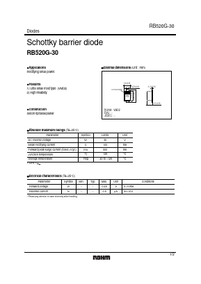 RB520G-30 Datasheet PDF ROHM Semiconductor