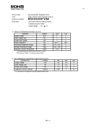 BD3520FVM Datasheet PDF ROHM Semiconductor