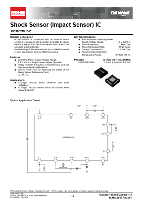 BD3852MUZ-Z Datasheet PDF ROHM Semiconductor