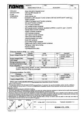 BU9435KV-E2 Datasheet PDF ROHM Semiconductor