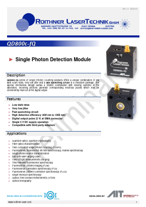 QD800C-FQ Datasheet PDF Roithner LaserTechnik GmbH