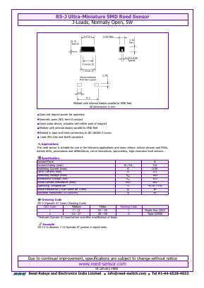 R5-J-2-G Datasheet PDF Reed Relays and Electronics