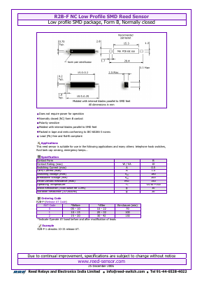 R2B-F-1 Datasheet PDF Reed Relays and Electronics