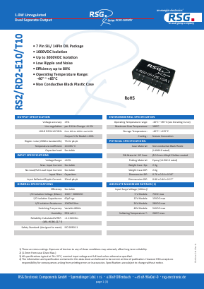 RS2-0507T10AX_ Datasheet PDF RSG Electronic Components GmbH