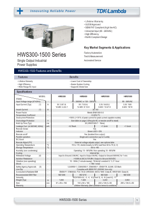 HWS300-48 Datasheet PDF RSG Electronic Components GmbH