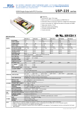 USP-225-5 Datasheet PDF RSG Electronic Components GmbH