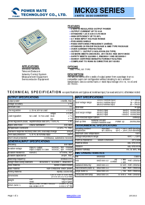 MKC03-12DS15 Datasheet PDF RSG Electronic Components GmbH