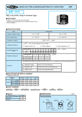 10AXF4700M20X20 Datasheet PDF RUBYCON CORPORATION