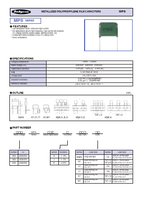 630MPS103JTL Datasheet PDF RUBYCON CORPORATION