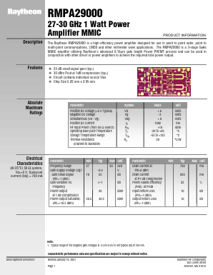 RMPA29000 Datasheet PDF Raytheon Company