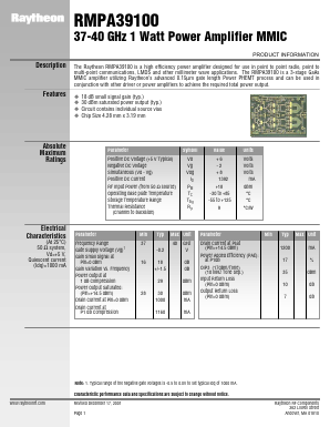 RMPA39100 Datasheet PDF Raytheon Company