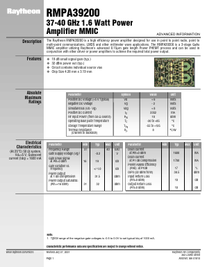RMPA39200 Datasheet PDF Raytheon Company