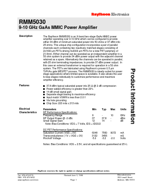 RMM5030 Datasheet PDF Raytheon Company