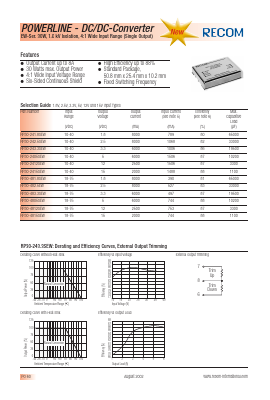 RP30-482.5EW Datasheet PDF RECOM Electronic GmbH