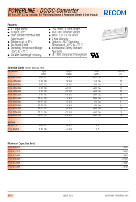 RP05-2405DEW Datasheet PDF RECOM Electronic GmbH