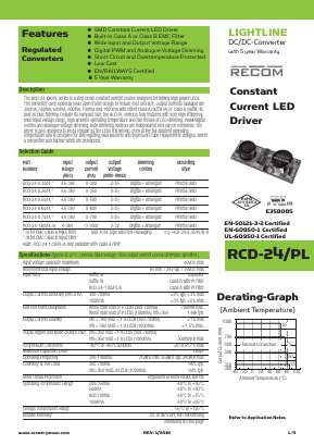 RCD-24-0.35/PL Datasheet PDF RECOM Electronic GmbH