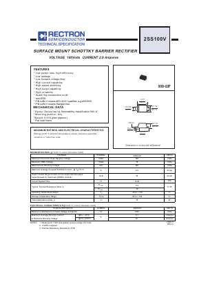 2SS100V Datasheet PDF Rectron Semiconductor