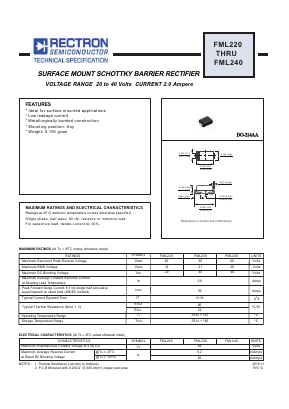 FML230 Datasheet PDF Rectron Semiconductor