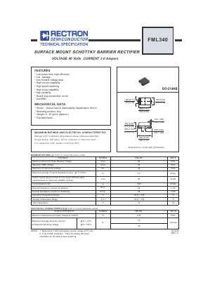 FML340 Datasheet PDF Rectron Semiconductor