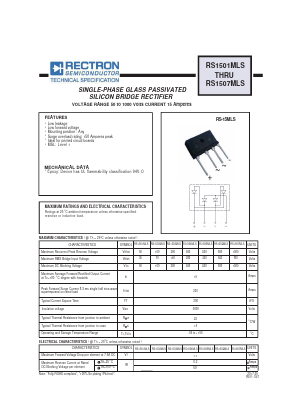 RS1503MLS Datasheet PDF Rectron Semiconductor