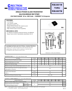 RBU806M Datasheet PDF Rectron Semiconductor