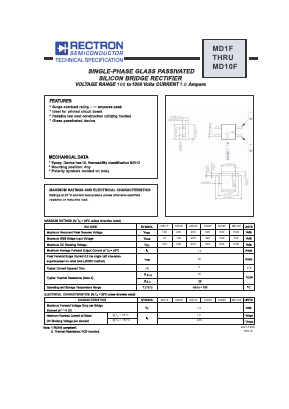 MD1F Datasheet PDF Rectron Semiconductor