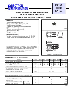 DB151 Datasheet PDF Rectron Semiconductor