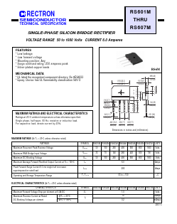 RS604M Datasheet PDF Rectron Semiconductor