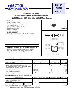 FM506 Datasheet PDF Rectron Semiconductor
