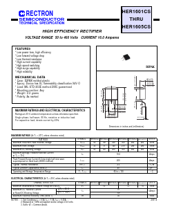 HER1601CS Datasheet PDF Rectron Semiconductor
