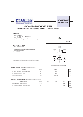 BZX84C4V3W Datasheet PDF Rectron Semiconductor