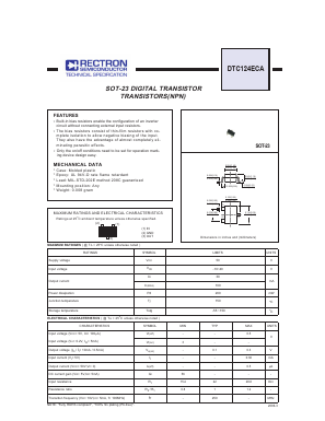 DTC124ECA Datasheet PDF Rectron Semiconductor