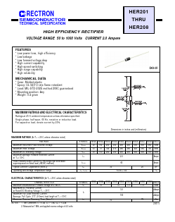 HER201 Datasheet PDF Rectron Semiconductor