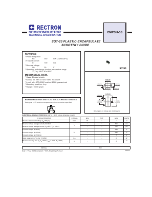 CMPSH-3S Datasheet PDF Rectron Semiconductor