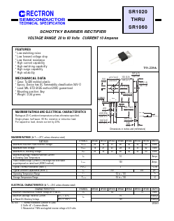 SR1050 Datasheet PDF Rectron Semiconductor