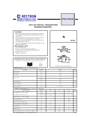 DTA114YUA Datasheet PDF Rectron Semiconductor