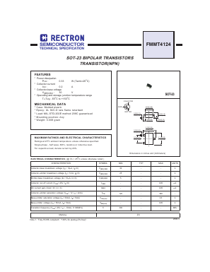 FMMT4124 Datasheet PDF Rectron Semiconductor