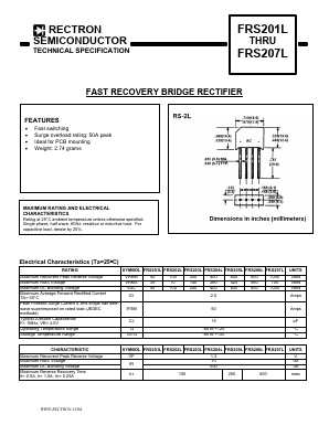FRS203L Datasheet PDF Rectron Semiconductor
