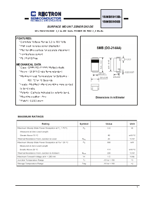 1SMB5952B Datasheet PDF Rectron Semiconductor