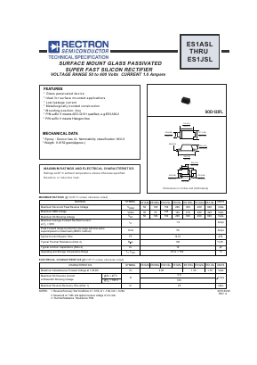 ES1ASL Datasheet PDF Rectron Semiconductor