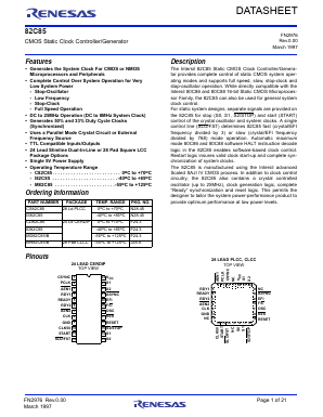 MR82C85/B Datasheet PDF Renesas Electronics