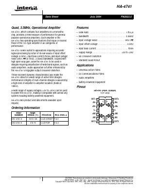 HA1-4741-2 Datasheet PDF Renesas Electronics