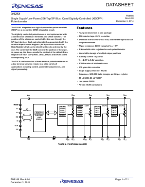 X9251 Datasheet PDF Renesas Electronics