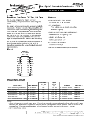 ISL90840UI27 Datasheet PDF Renesas Electronics