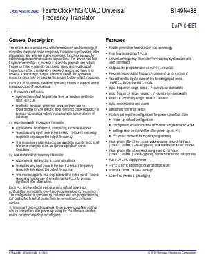 8T49N488A-DDDASGI Datasheet PDF Renesas Electronics