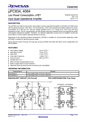 UPC4064 Datasheet PDF Renesas Electronics