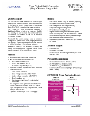 ZSPM1025C Datasheet PDF Renesas Electronics