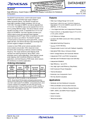 ISL6237IRZ Datasheet PDF Renesas Electronics